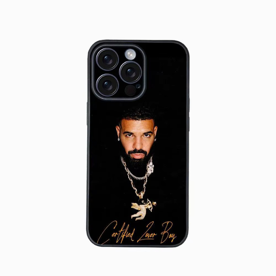 OVO Handyhülle für iPhone 12 bis 16 Pro Max Plus im Drake Design, klassische schwarze Softshell-Hülle - Bild 3