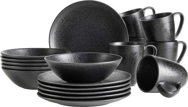 Mäser Frühstücks Set Essential aus Steinzeug in Schwarz - Bild 1