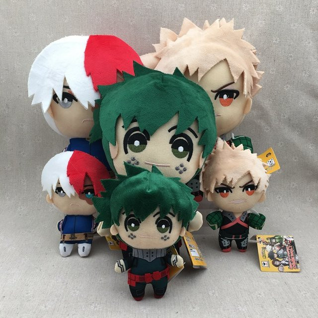 Bandai My Hero Academia Plüsch-Puppen-Schlüsselanhänger, Deku Bakugo Todoroki, Anime-Figur, Bunt / Mehrfarbig - Bild 1