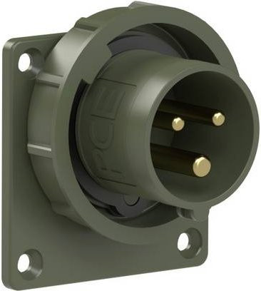 PC Electric CEE Anbaustecker 6132-6.u 16A 3polig IP67 grau - Bild 1