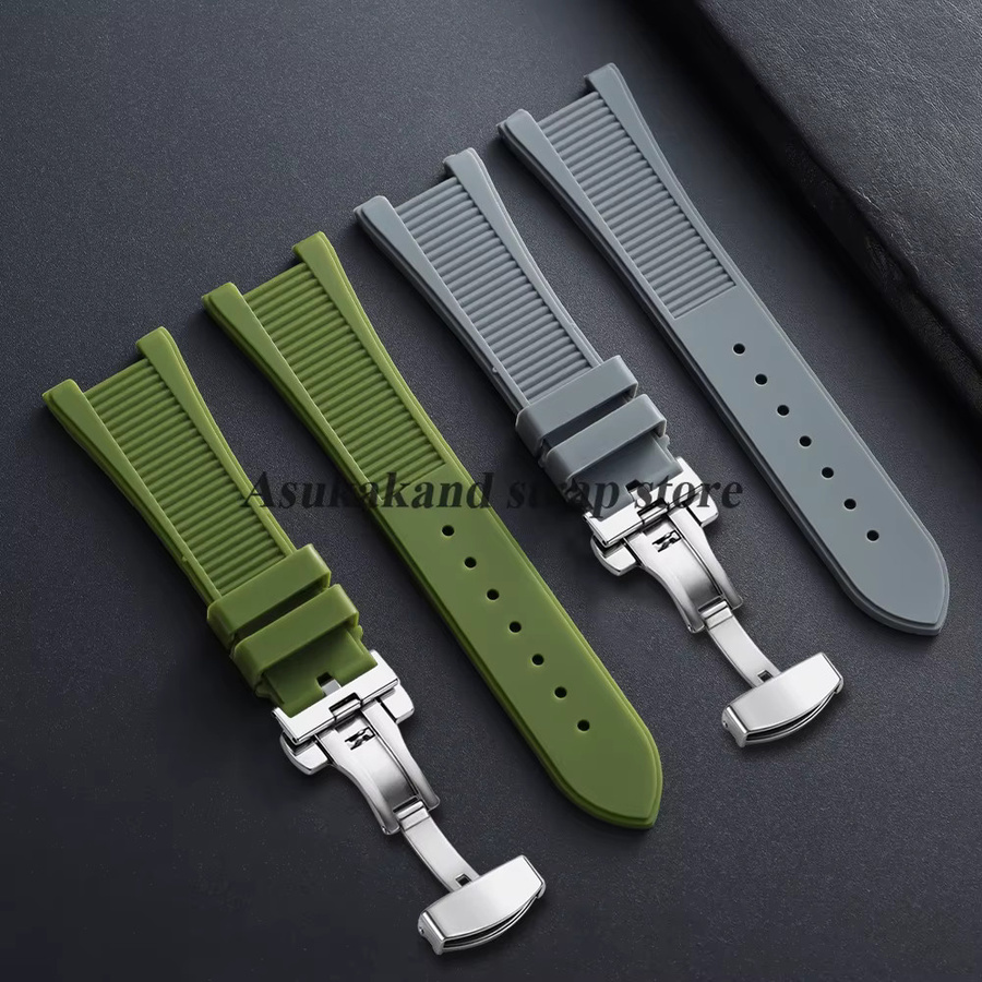 asukaband Uhrenarmband Silikon, Schmetterlingsverschluss, Unisex - Bild 1