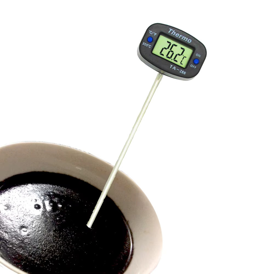 MEFORU Digitales Lebensmittelthermometer mit Sonde aus Edelstahl in Schwarz und Weiß für Ofen, Grill und Öl von -50 °C bis 300 °C - Bild 2