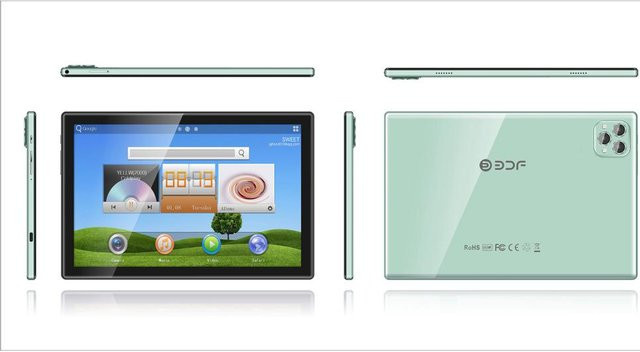 BDF 2026 P50 Tablet-PC mit 10,1 Zoll Display, Android 13, 8GB RAM, 256GB Speicher, Wi-Fi und 4G LTE, inklusive Tastatur und Cover Case, Grün - Bild 1