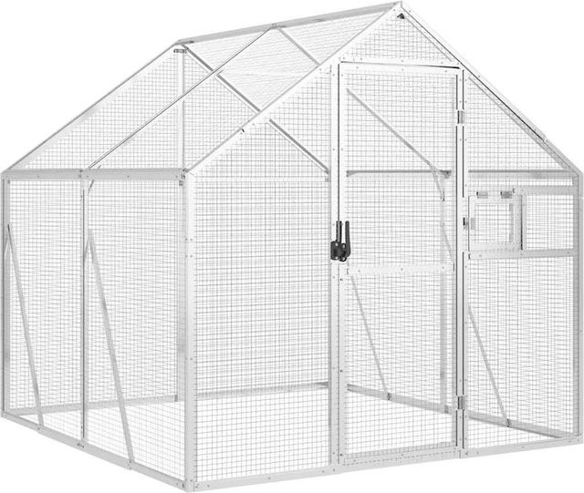 Vogelhaus Yiwydaa aus Aluminium in Silber, B/T/H: 179 x 200 x 179 cm - Bild 1