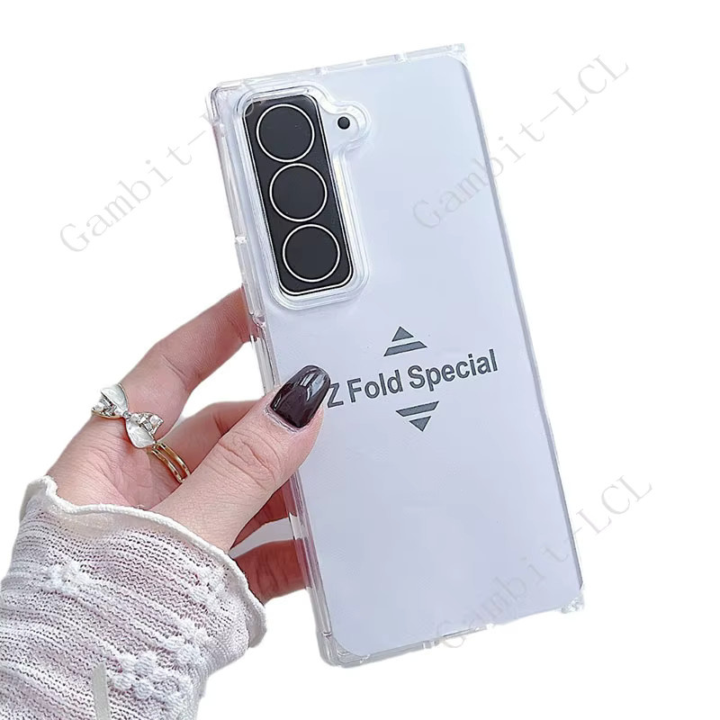 Stoßfeste Silikon-TPU Schutzhülle für Samsung Galaxy Z Fold Special SE, transparent - Bild 4