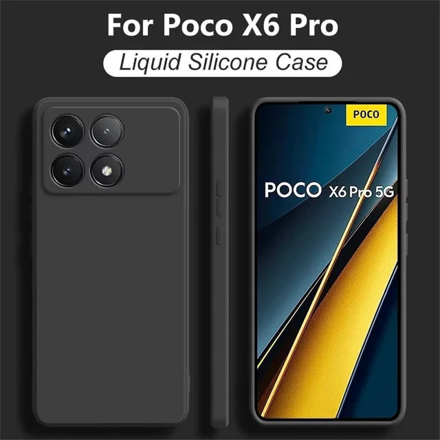 Stoßfeste matte Kamera Protector Soft Case für Xiaomi Poco X6 Pro 5G in Blau - Bild 1