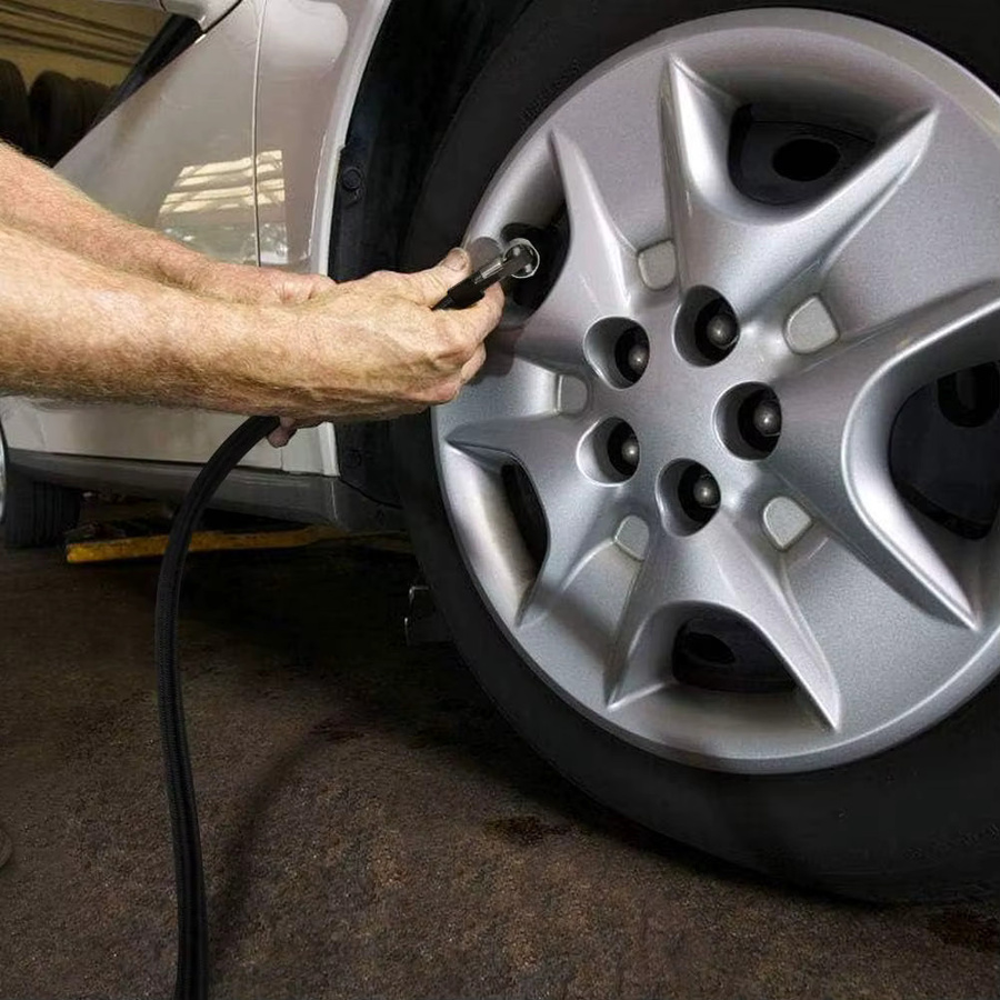 Wrumava Reifenfüllschlauchadapter mit verriegelbarem Luftfutter und Schraubverschluss - Bild 6