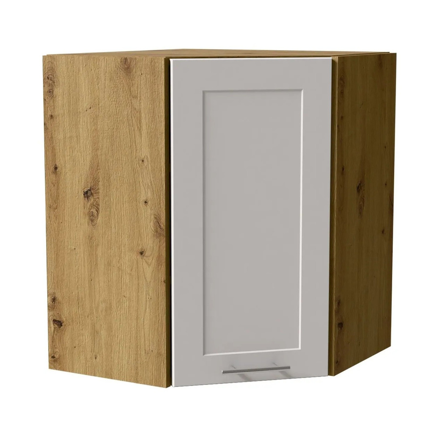 Feldmann-Wohnen Eckhängeschrank Oslo W10/60 in Eiche Artisan und Weiß Matt mit Soft-Close-Türen, B/T/H: 60 x 60 x 72 cm - Bild 1