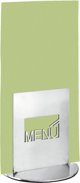 VEGA Speisekartenhalter Menu aus Edelstahl in Silber, Durchmesser: 12 cm, Höhe: 12,5 cm - Bild 1