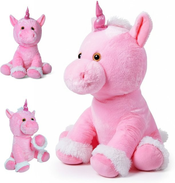 Deuba Einhorn Kuscheltier pinkfarbenes Rosa 72cm - Bild 1