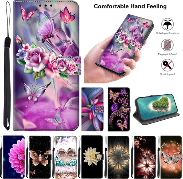 3D Magnetische Leder-Brieftasche als Flip-Case für Samsung Galaxy S24 S23 S22 S21 S20 S10 S9 S8 Ultra Plus FE in Multicolour - Bild 1