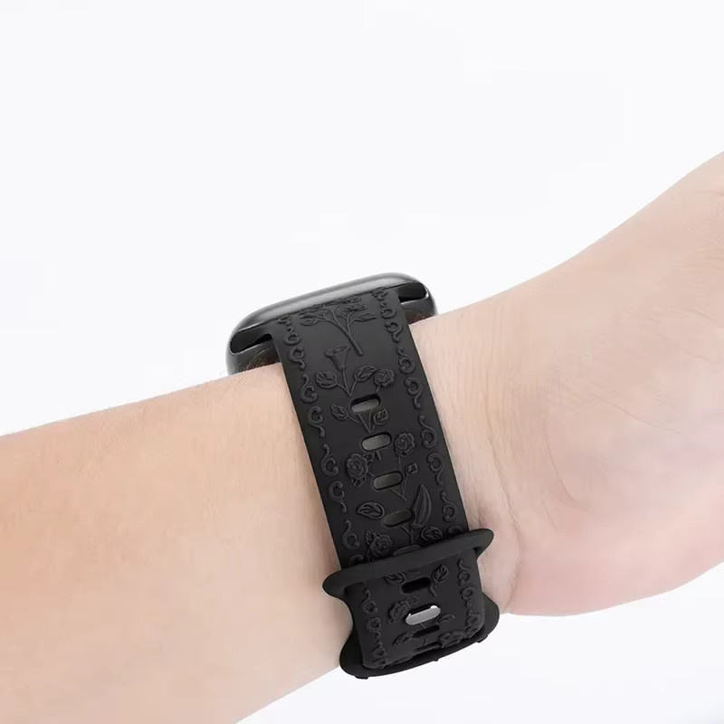 JBAILI Uhrenarmband Silikon, Schwarz, Damen - Bild 4