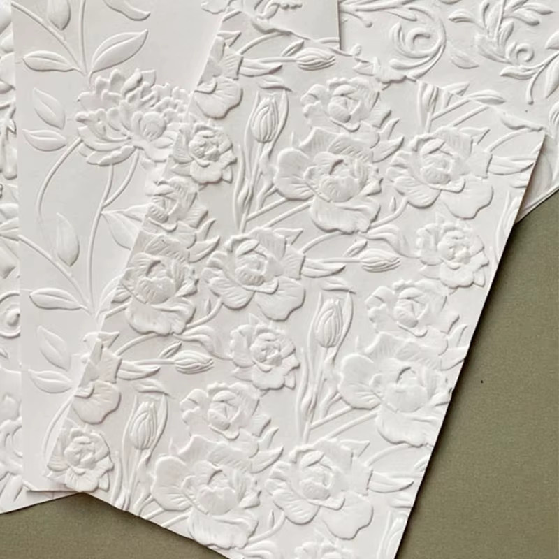 Klassischer 3D-Relief-Schnitzordner mit Rosenblüten-Design aus transparentem Kunststoff für Scrapbooking und DIY-Papierarbeiten - Bild 4