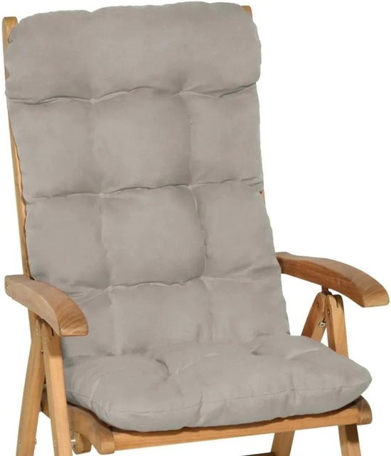 Beautissu Flair HL Hochlehner Hellgrau B/T/H: 120 x 50 x 8 cm - Bild 1
