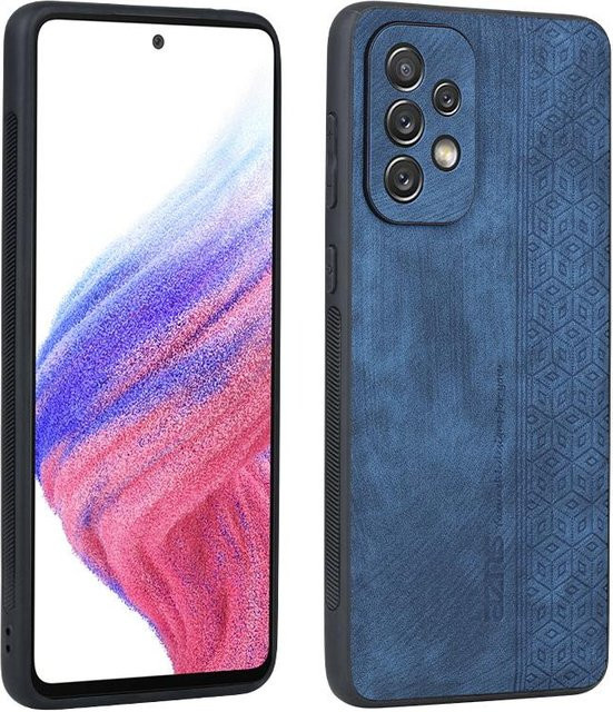 Stoßfeste Ledertasche für Samsung Galaxy S22 S23 Ultra Plus S21 FE A73 A33 A23 A54 A53 A13 A14 5G und Redmi 10 9C Soft Bumper Handyhülle in Blau - Bild 1