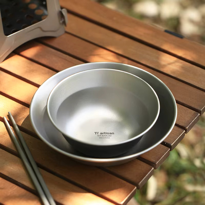 Tiartisan Titan Camping Geschirr Set aus Metall für Outdoor und Wandern, ultraleicht und stapelbar - Bild 2