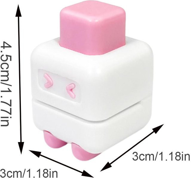 NATAWA Mini-Papierstanzer für Schule und Büro, 1 Loch, Rosa - Bild 1