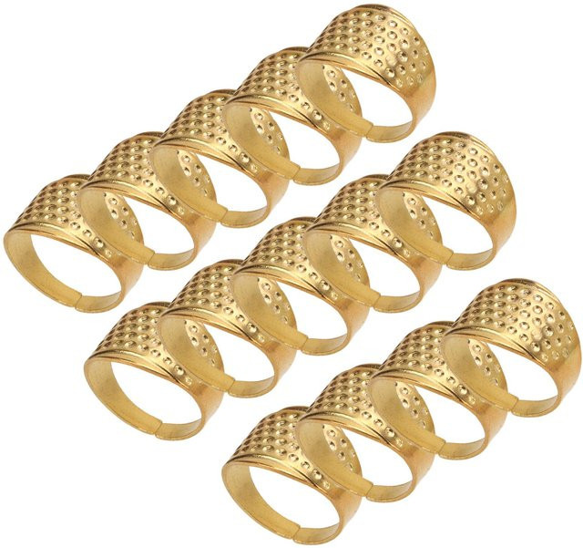 Fingerhutring Kupfer, Gold, verstellbare Größe, Unisex - Bild 1