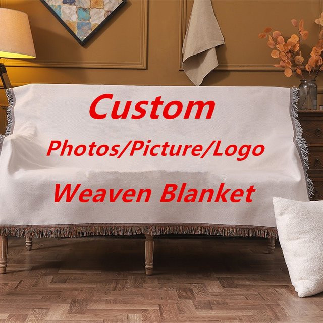 Individuelle 3D-Foto Webgarn Decke mit Quasten von KELOSICI, personalisierte gestrickte Decke als Wandteppich, B/T/H: 150 x 130 x 3 cm - Bild 1