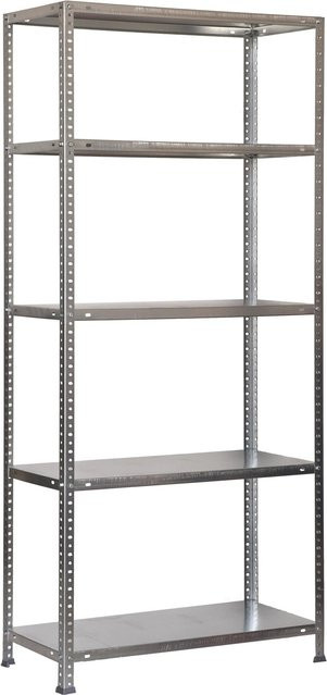 PROREGAL Schraubregal Panda Tall, silber, 5 Fachböden, H x B x T: 200 x 110 x 30 cm - Bild 1