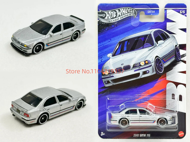 Hot Wheels Bmw Set 2025, Silberserie, Druckguss-Modellfahrzeug, Maßstab 1:64, ab 3 Jahren - Bild 1