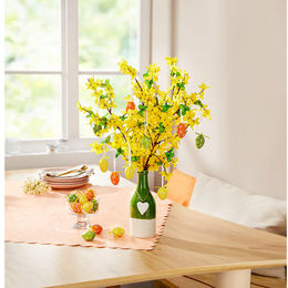 3-teiliger Oster-Kunstblumenstrauß von MODERNE HAUSFRAU in Gelb und Mehrfarbig - Bild 1