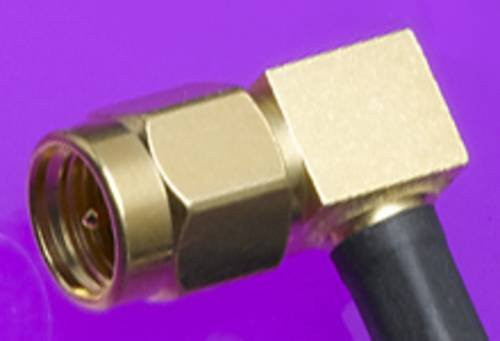 Molex 732510212 SMA-Steckverbinder, gewinkelter Stecker mit Goldkontakten und Edelstahlgehäuse, 50Ω - Bild 1