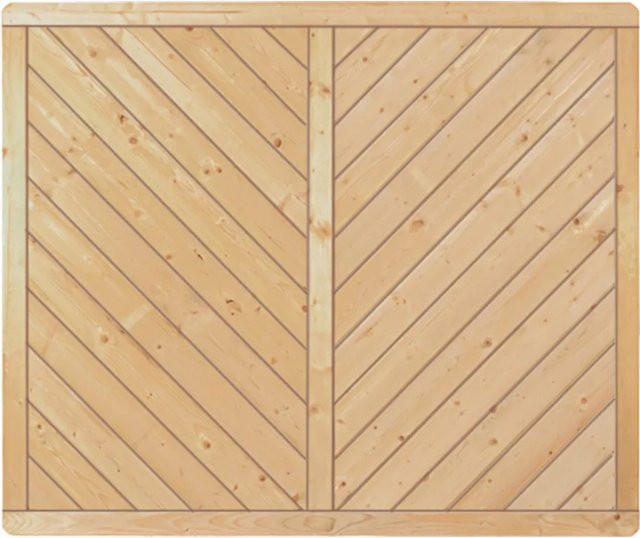 T & J Sichtschutzzaun Classic-Serie Diagonal aus imprägniertem Kiefern- und Fichtenholz in Braun, Höhe: 180 cm, Breite: 150 cm - Bild 1