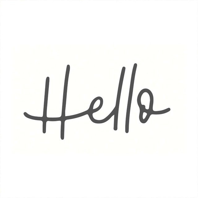 May&Berry Stempel Hello in Weiß mit Holzgriff, B: 5,5 cm, H: 3,5 cm - Bild 1