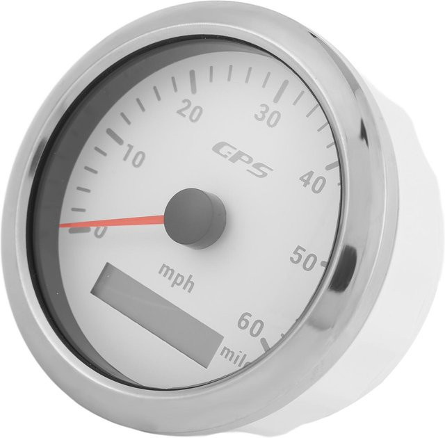 GoolRC GPS-Tachometeranzeige mit LCD-Display und einstellbarer Hintergrundbeleuchtung, 0-60 MPH, Weiß - Bild 1
