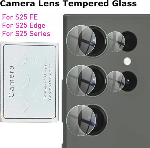 Samsung Galaxy S25FE S24 S23 S22 Ultra Plus Kamera Schutzfolie aus gehärtetem Glas, transparent, 1-3 Stück - Bild 1