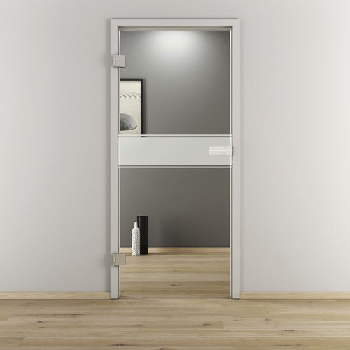 NOVADOORS Glasdrehtür NOVA 593, glänzend, transparent, B/H: 95,9 x 197,2 cm - Bild 1