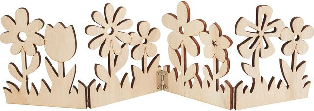 VBS Holz-Silhouette Blumen in Beige aus Sperrholz für Tischdekorationen - Bild 1