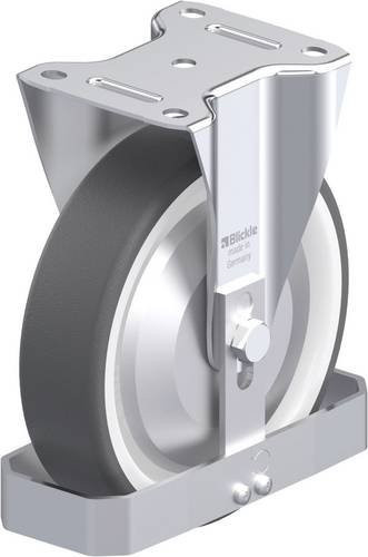 Blickle B-POTH 200G-FA-FS Stahlblech-Bockrolle in Grau und Weiß mit 200 mm Rad-Durchmesser und 400 kg Tragfähigkeit - Bild 1