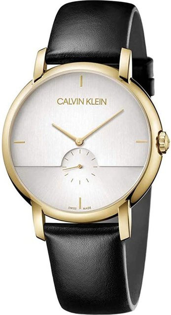 Calvin Klein Herrenuhr, Quarz, Edelstahl, 42 mm, Leder, Silber - Bild 1