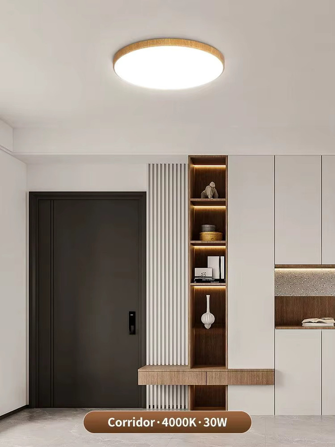 CHENBEN Moderne LED-Deckenleuchte in Holzoptik für Schlafzimmer, Küche und Badezimmer - Bild 6