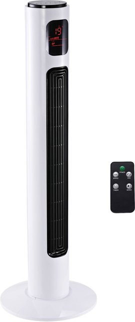 HOMCOM Turmventilator in Schwarz mit Fernbedienung, Timer und Oszillation, B/T/H: 32 x 32 x 96 cm - Bild 1