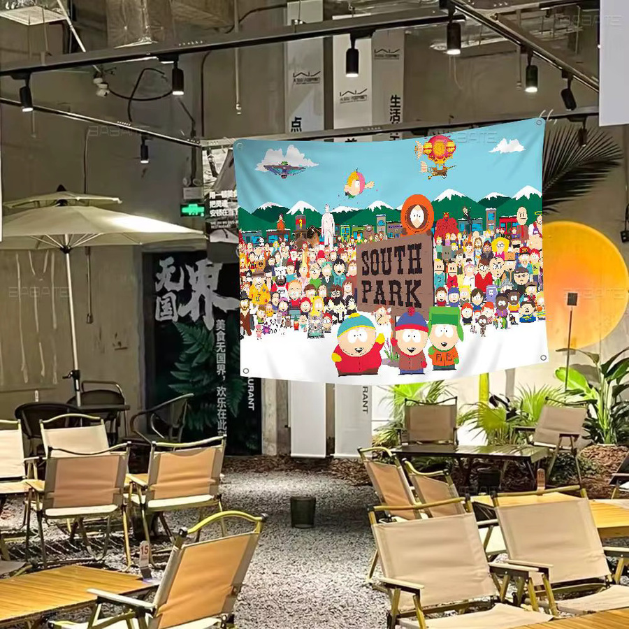 Potdemiel Geburtstagsparty Banner mit Cartoon-Druckmuster in Mehrfarbig, Rechteckig, B/H: 70 x 50 cm - Bild 6
