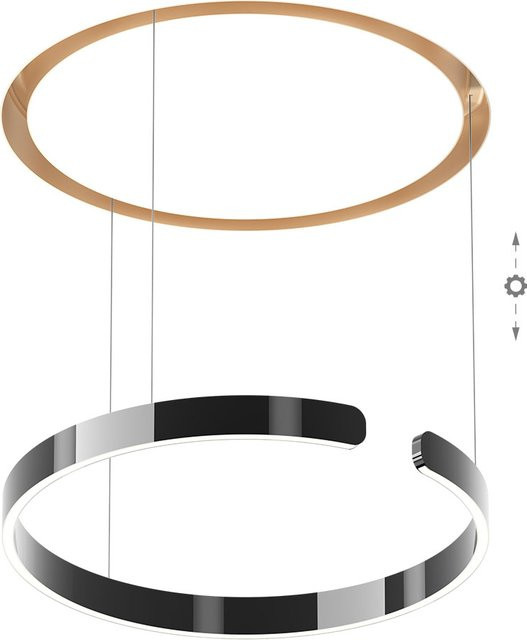 Occhio Mito Cosmo 60 LED-Pendelleuchte in Gold Matt und Dark Chrome mit Tunable White (2700K - 4000K) und dimmbarer Lichtkanal-Tischbeleuchtung - Bild 1