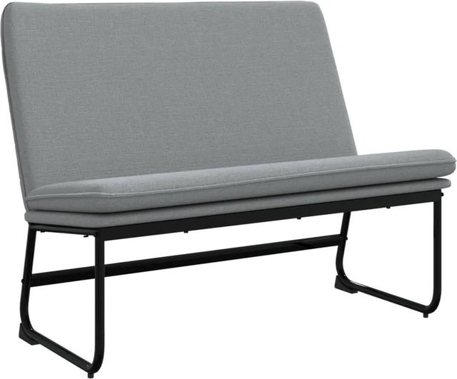 vidaXL Sitzbank Hellgrau aus Stoff mit Metallgestell B/T/H: 100 x 75 x 76 cm - Bild 1