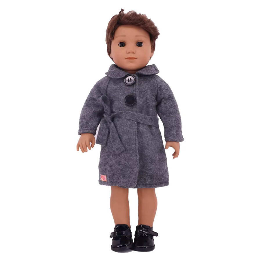 luckdoll Puppen-Wintermantel, Kleidungszubehör, Grau - Bild 2