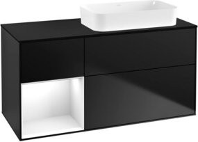 V&B Waschtischunterschrank Finion mit Wandbeleuchtung, Farbe: Weiß lackiert, B/T/H: 120 x 60 x 60 cm - Bild 1