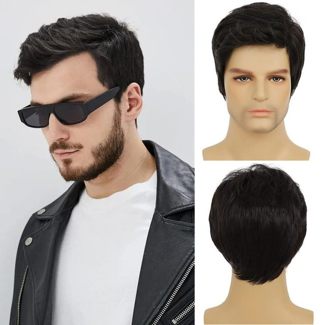 G&T Wig Herrenperücke, schwarz, kurz, synthetisch - Bild 1