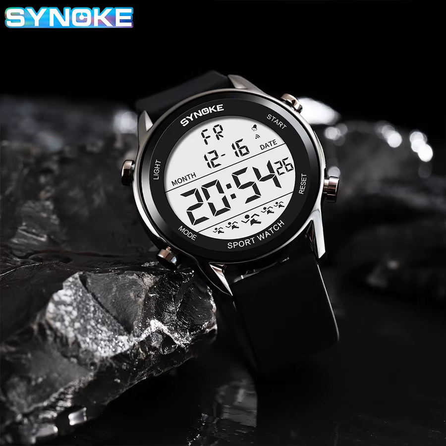 SYNOKE Digitaluhr, Silikon, Herren, wasserdicht - Bild 4