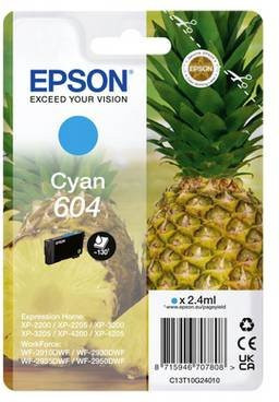 Epson Original Druckerpatrone 604 T10G2 Cyan für Expression Home und WorkForce Inkjet-Drucker - Bild 1