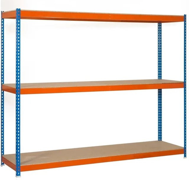 PROREGAL Schwerlastregal Metal Beast Four aus Metall in Blau-Orange, H x B x T: 200 x 240 x 45 cm - Bild 1
