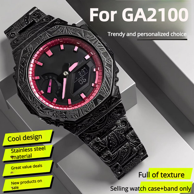 Zhuolei Uhrenarmband Edelstahl, GA2100 Mod Kit für Casio G-SHOCK - Bild 1