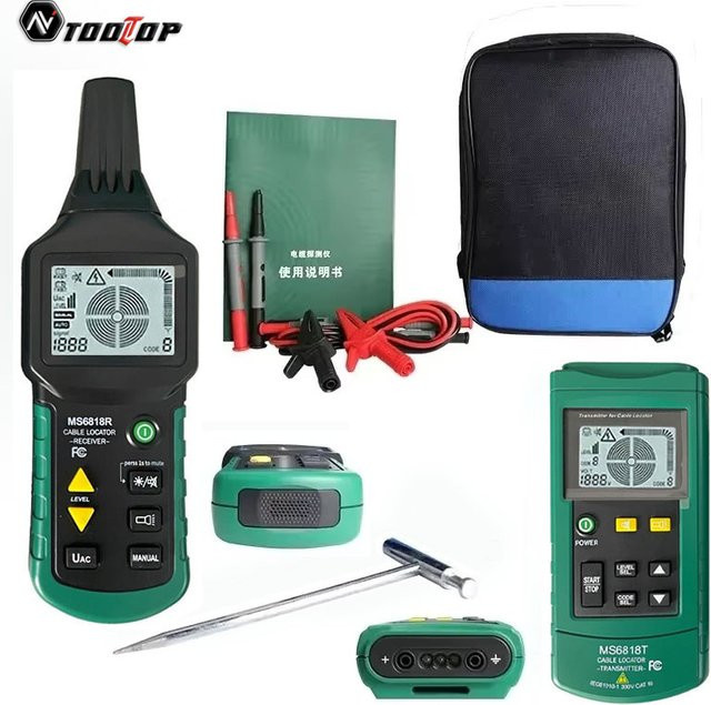 TOOLTOP MS6818 Professioneller Kabeltester mit Metallrohr-Locator für Wand-Untergrund, 30–400 V AC/DC zur Kurzschlusserkennung und Unterbrechungsprüfung - Bild 1