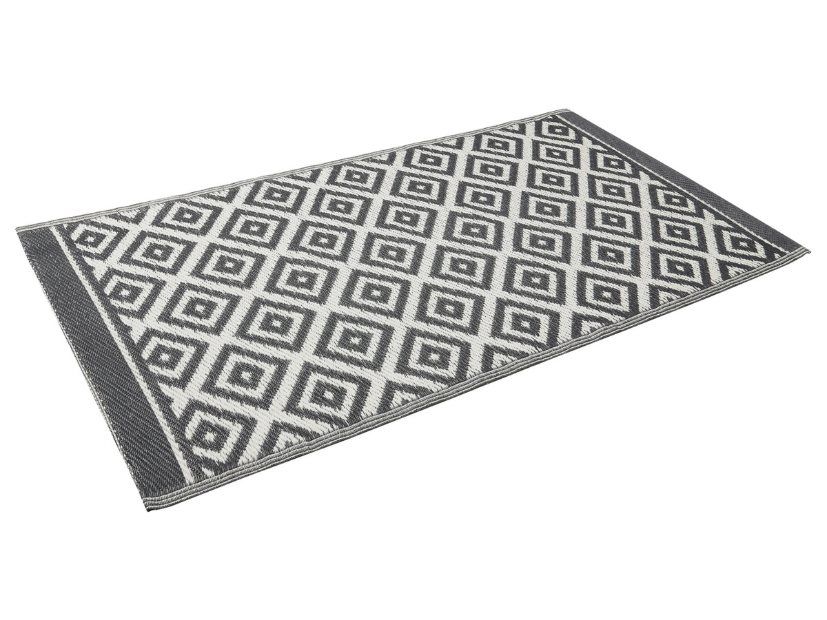 LIVARNO Outdoor-Teppich Geometrie in Grau, B/T: 80 x 150 cm - Bild 2