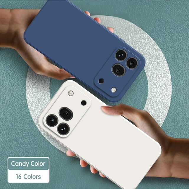 Original Soft Phone Case für Honor 600 Pro 5G aus flüssigem Silikon mit Linsenschutz in Blau - Bild 1